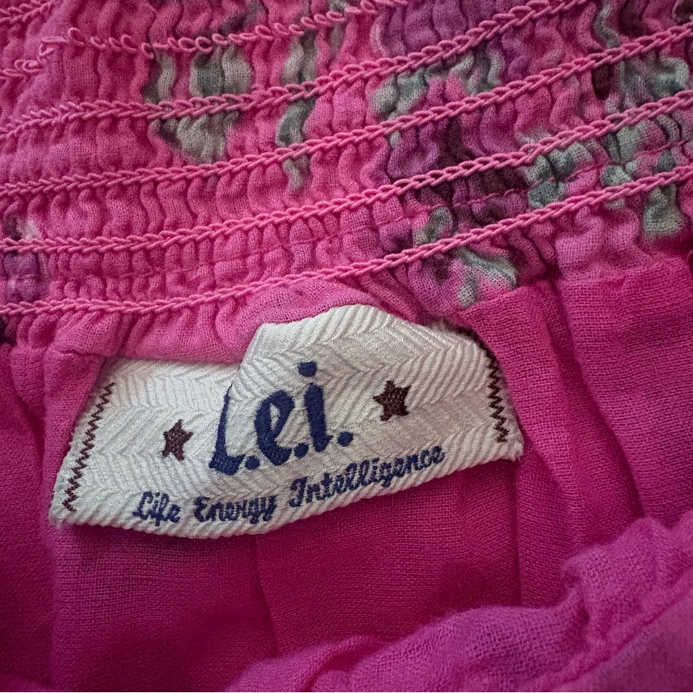 Vintage Y2K Pink Floral LEI Mini Skirt Size XL - Picture 2 of 6